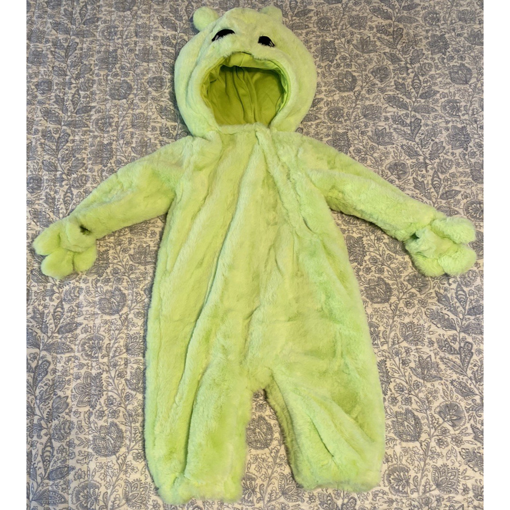 Pottery Barn Kids Green Alien Baby Halloween Costume Outfit PBK Size 6-12 Months
